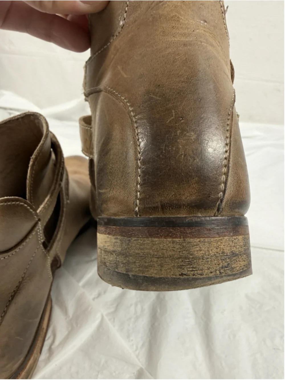 Free People Braeburn Ankle Bootie Tobacco Leather Women's 40 US 9.5 Brown